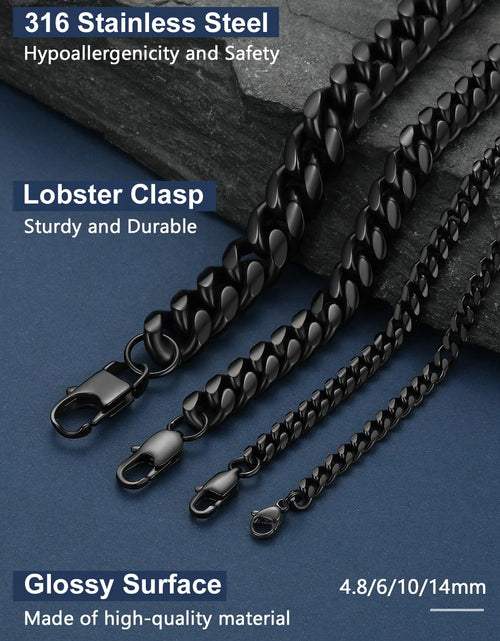 Load image into Gallery viewer, Mens Chain Stainless Steel Necklace Curb Cuban Link Neck Chains Mens Gifts
