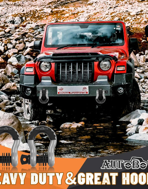 Load image into Gallery viewer, Bow Shackles 3/4" D Ring Shackle (2 Pack), 48,000Ib Break Strength with 7/8" Pin, 2 Isolator and 4 Washers Kit for Offroad Jeep Vehicle Truck Recovery Gray
