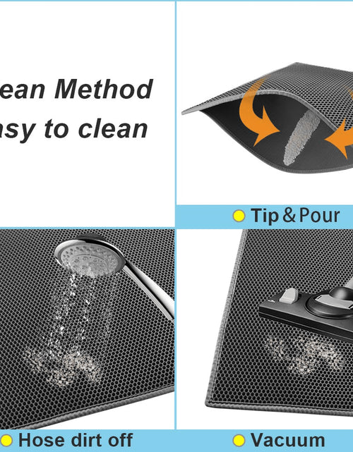 Load image into Gallery viewer, Kitty Cat Litter Mat Trapping Honeycomb Double Layer Design Waterproof Double Layer EVA Cat Litter Pad Waterproof Non-Slip Sand Basin Filter Kitten Dog Washable Mattress
