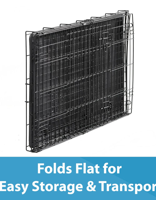 Load image into Gallery viewer, Foldable 48" Wire Crate for Dogs with Divider and Leak-Proof Tray
