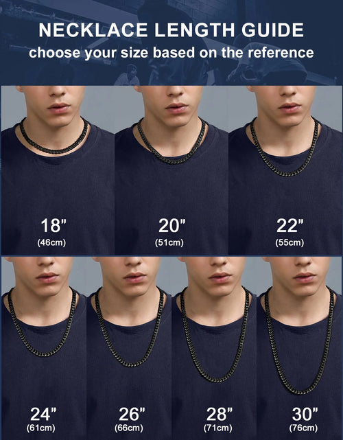 Load image into Gallery viewer, Mens Chain Stainless Steel Necklace Curb Cuban Link Neck Chains Mens Gifts
