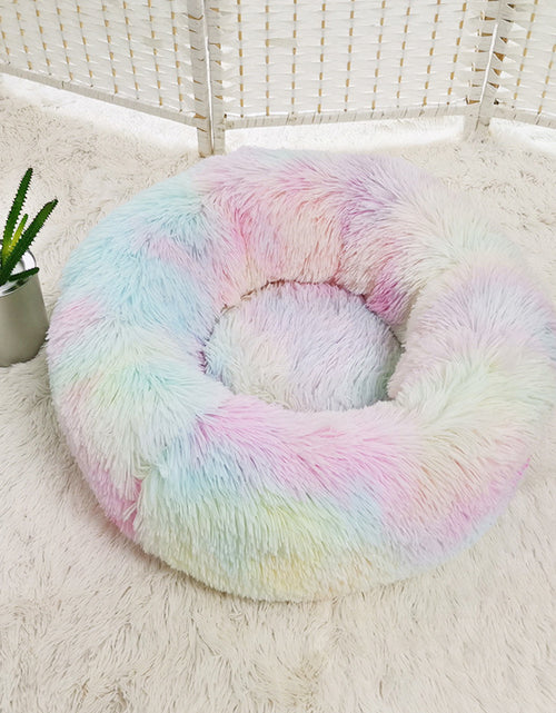 Load image into Gallery viewer, Dog Beds for Small Dogs round Plush Cat Litter Kennel Pet Nest Mat Puppy Beds

