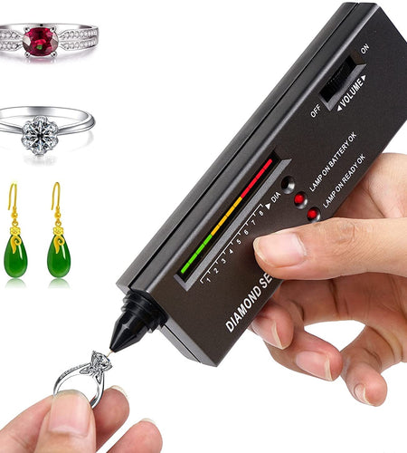 Professional Diamond Tester, Gem Tester Pen Portable Electronic Diamond Tester Tool for Jewelry Jade Ruby Stone