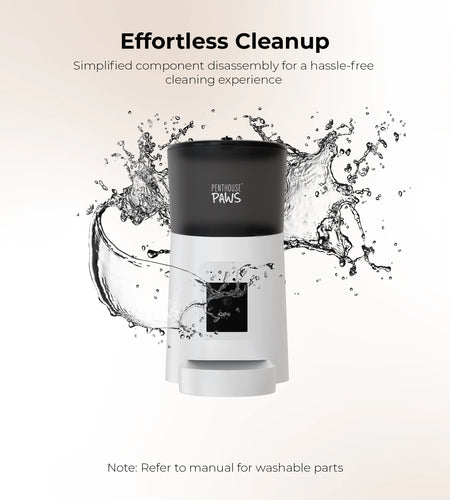 Smart HD Automatic Pet Feeder, 6L Dry Food Capacity, 1080P Camera, 2-Way Audio, Scheduled Meals, Backup Power, Easy to Clean, Anti-Jam Design for Cat and Dog, White