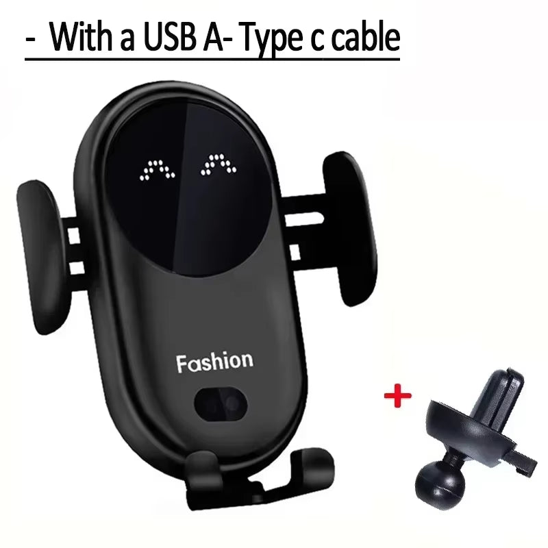 AutoGrip Wireless Car Charger – Infrared Sensor Mount & Fast Charging Stand for iPhone & Samsung