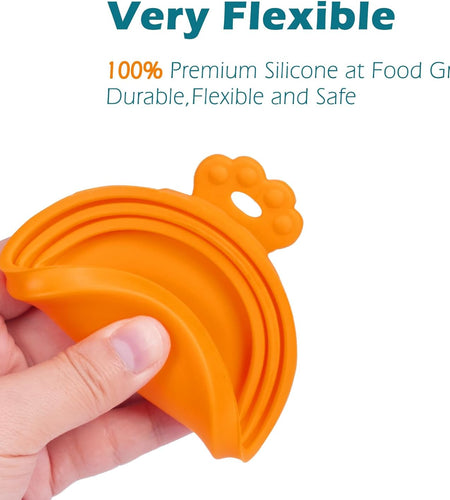 Silicone Pet Can Lids, Dog Cat Food Can Cover, Universal Size Can Tops, 1 Fit 3 Standard Size Food Cans, BPA Free Dishwasher Safe