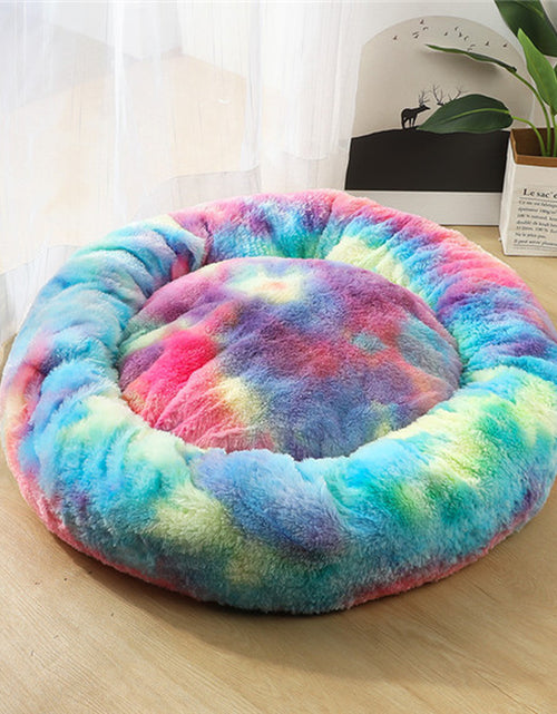 Load image into Gallery viewer, Dog Beds for Small Dogs round Plush Cat Litter Kennel Pet Nest Mat Puppy Beds

