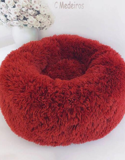 Load image into Gallery viewer, Dog Beds for Small Dogs round Plush Cat Litter Kennel Pet Nest Mat Puppy Beds
