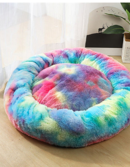 Load image into Gallery viewer, Dog Beds for Small Dogs round Plush Cat Litter Kennel Pet Nest Mat Puppy Beds
