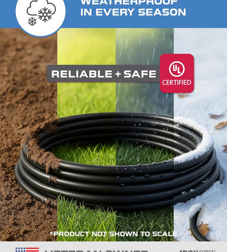 2 Pack of 6 Ft Outdoor Extension Cords - 16/3 Heavy Duty Black Extension Cord Pack