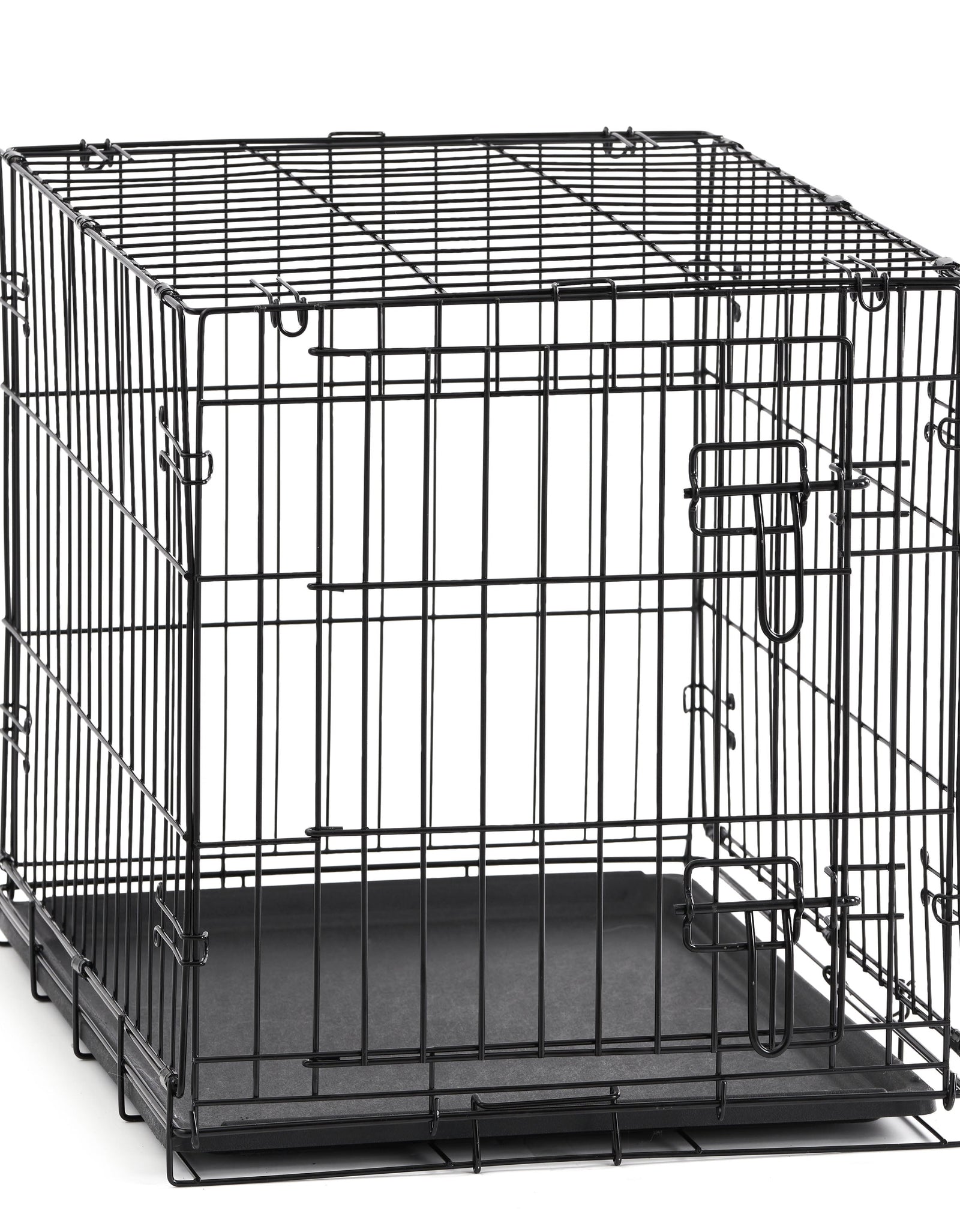 Foldable 48" Wire Crate for Dogs with Divider and Leak-Proof Tray