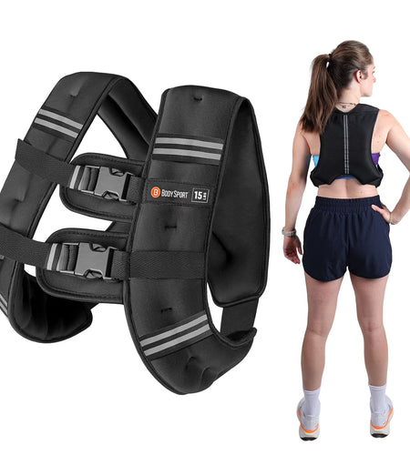 Weighted Vest, 20 Lb. - Adjustable Fitness Vest for Strength Training, Running, Walking, and Endurance Workouts