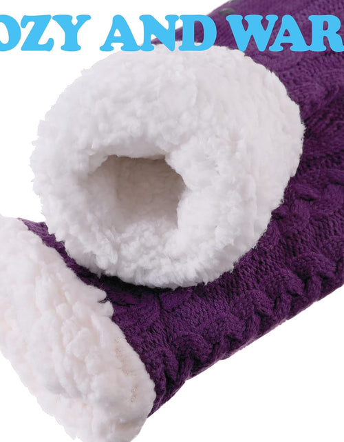 Load image into Gallery viewer, Women'S Winter Super Soft Warm Cozy Fuzzy Fleece-Lined with Grippers Slipper Socks
